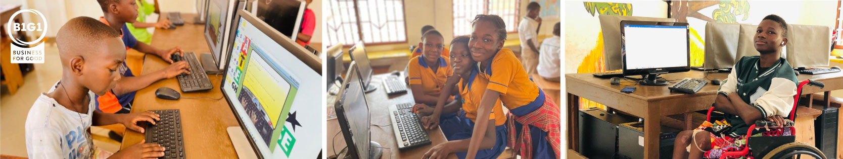 Internet and technology training for children through B1G1 impact prroject
